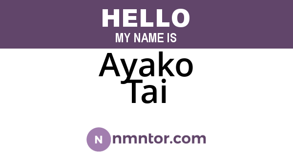 Ayako Tai