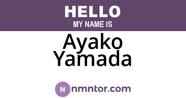 Ayako Yamada