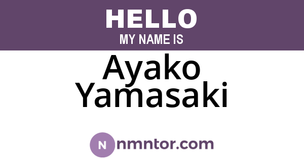 Ayako Yamasaki