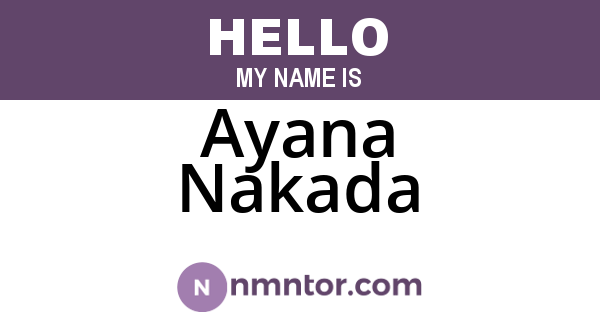 Ayana Nakada