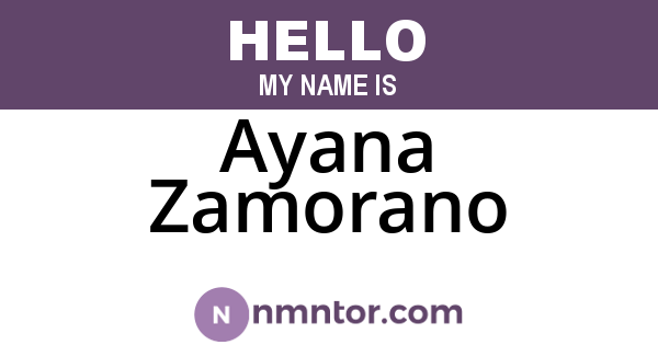 Ayana Zamorano