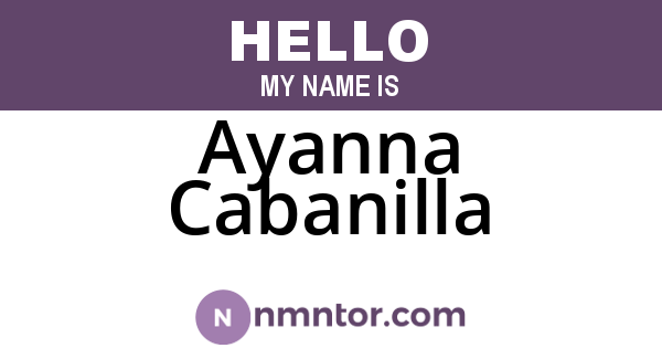 Ayanna Cabanilla
