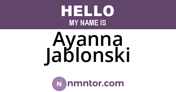 Ayanna Jablonski