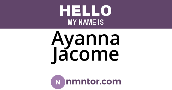 Ayanna Jacome