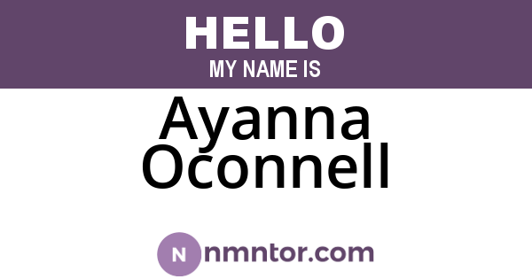 Ayanna Oconnell