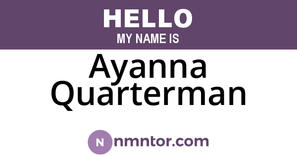 Ayanna Quarterman