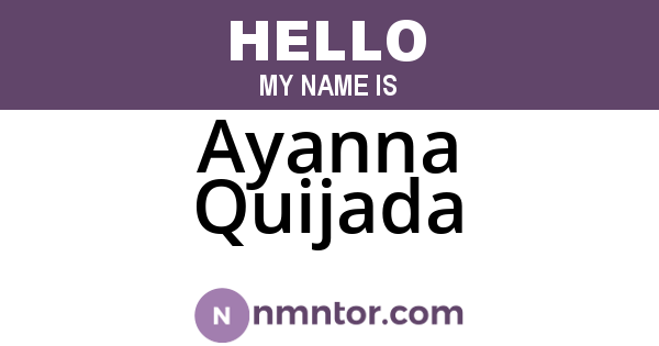 Ayanna Quijada