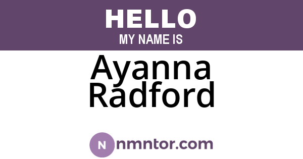 Ayanna Radford