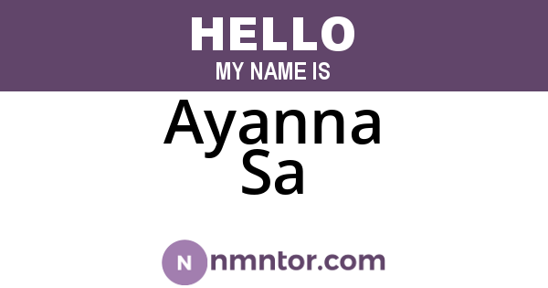 Ayanna Sa
