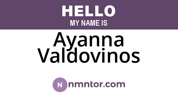 Ayanna Valdovinos