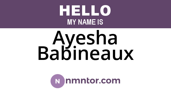Ayesha Babineaux