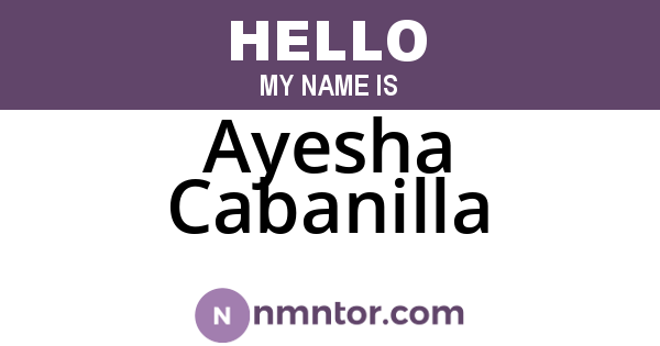 Ayesha Cabanilla