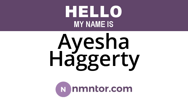 Ayesha Haggerty