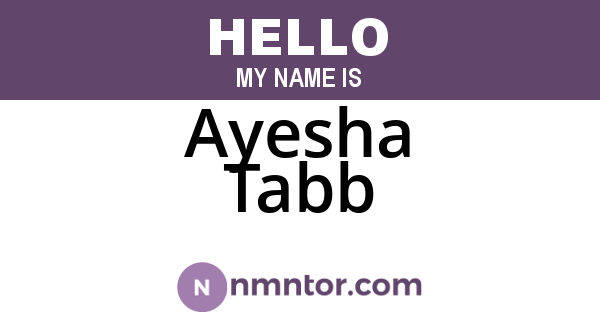 Ayesha Tabb