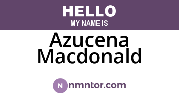 Azucena Macdonald