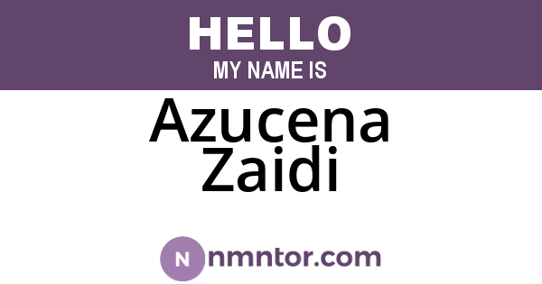 Azucena Zaidi