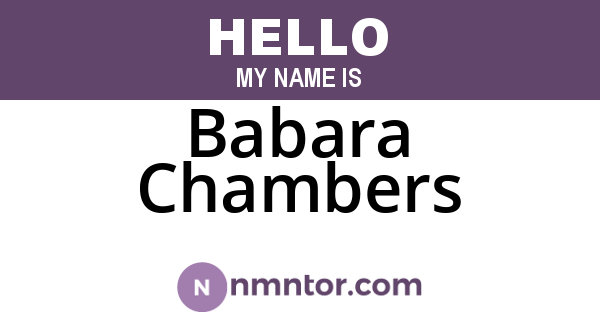 Babara Chambers