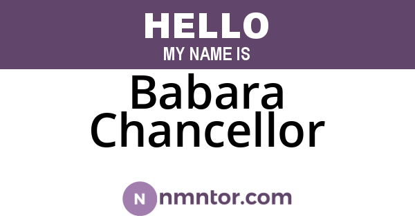 Babara Chancellor