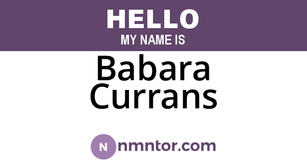 Babara Currans