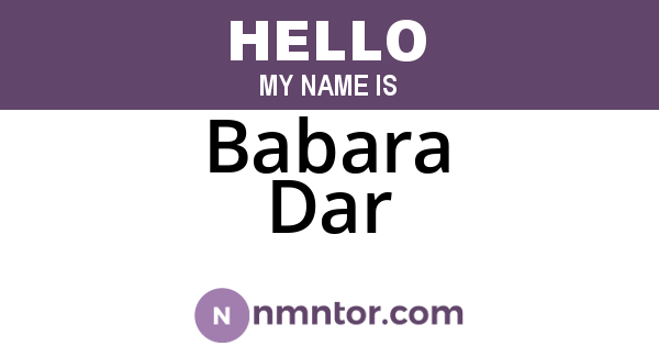 Babara Dar