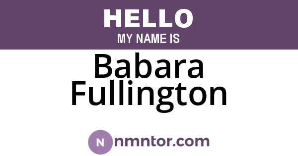 Babara Fullington