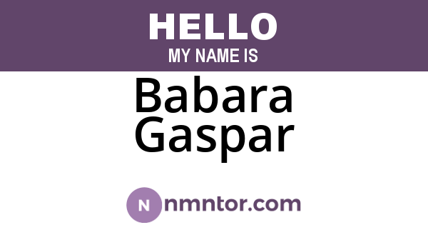 Babara Gaspar