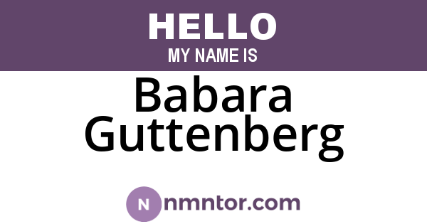Babara Guttenberg