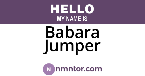 Babara Jumper