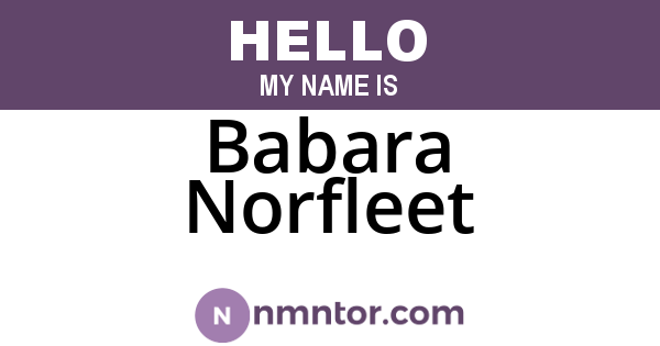 Babara Norfleet