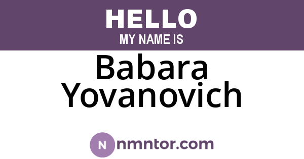 Babara Yovanovich
