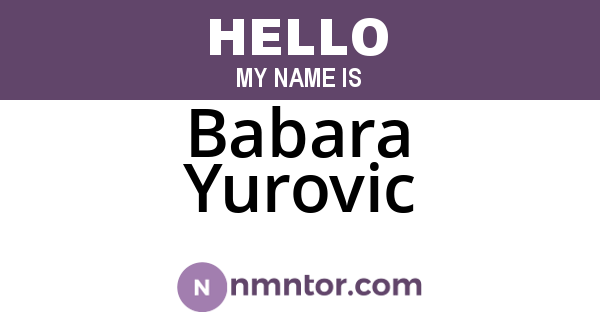 Babara Yurovic
