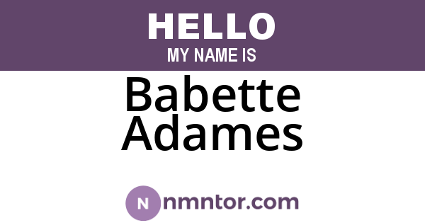 Babette Adames