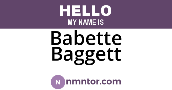 Babette Baggett