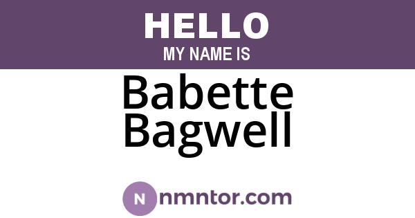 Babette Bagwell