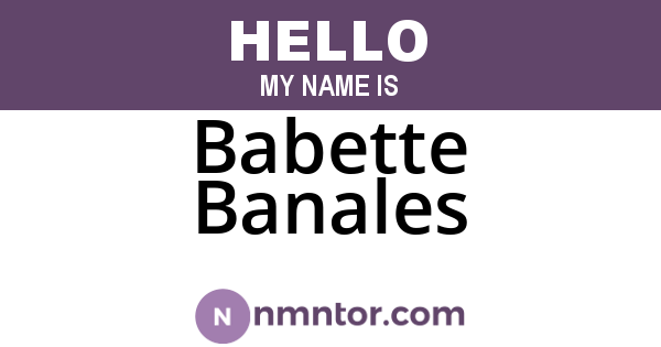 Babette Banales