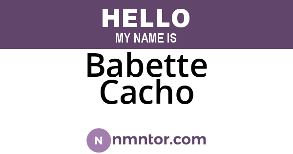 Babette Cacho