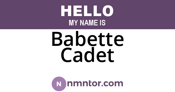Babette Cadet