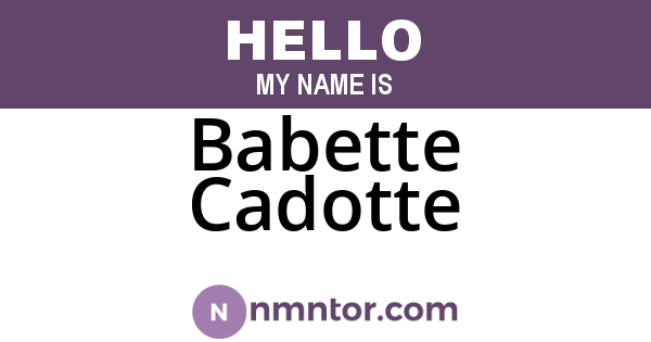Babette Cadotte