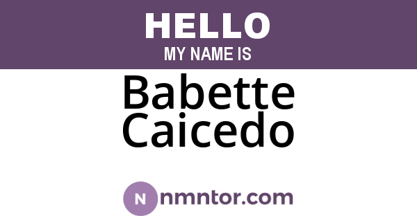 Babette Caicedo