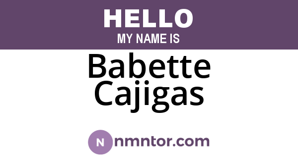 Babette Cajigas
