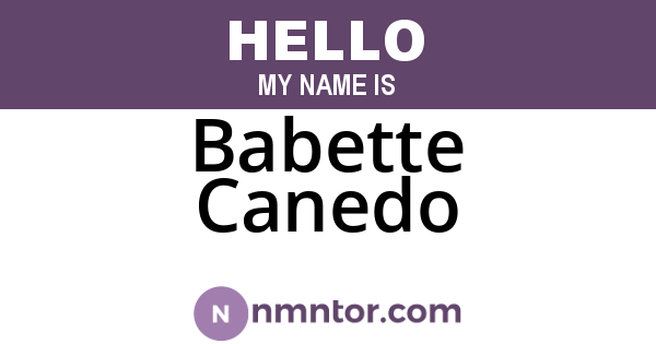 Babette Canedo