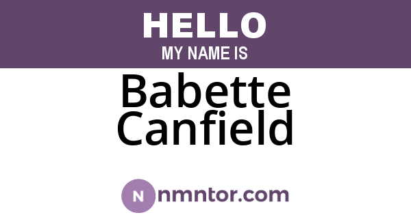 Babette Canfield