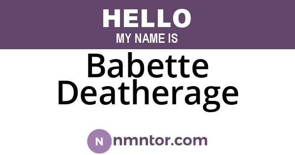 Babette Deatherage