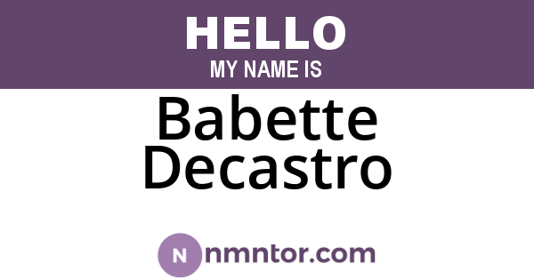 Babette Decastro