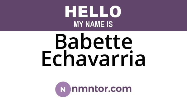 Babette Echavarria