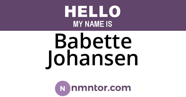 Babette Johansen