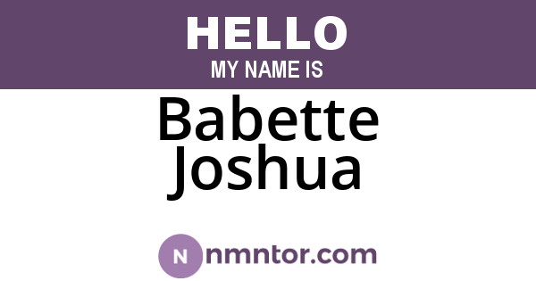 Babette Joshua