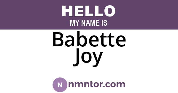 Babette Joy