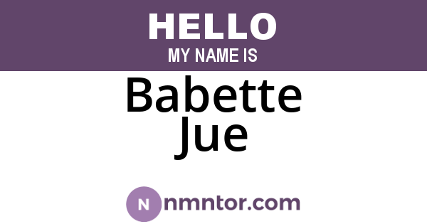 Babette Jue
