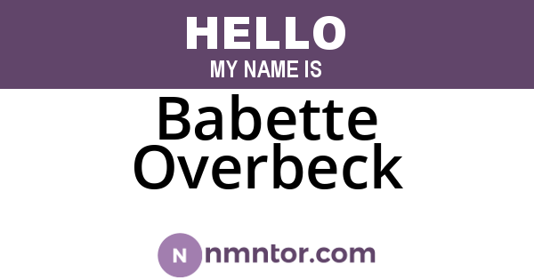 Babette Overbeck